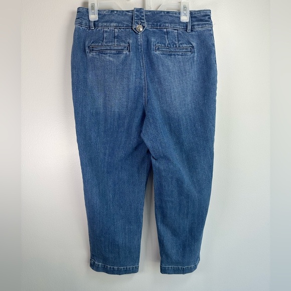 Talbots Blue Ankle Cropped Sailor Jeans Size 10 - Picture 3 of 9